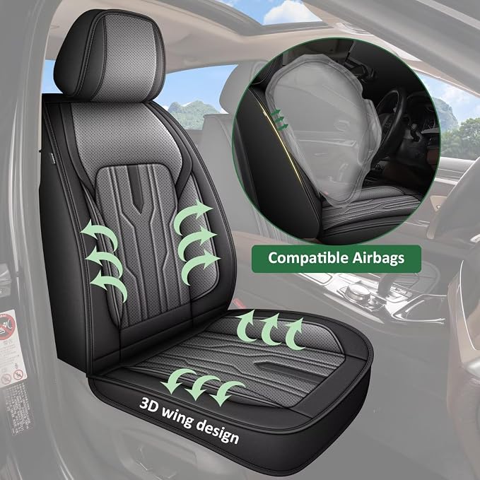 YORKENIC Fit for Hyundai Kona Seat Covers Front Set 2018-2024 2025: Breathable - Image 3