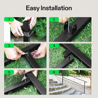 VIVOSUN Outdoor Handrail, 2 Step Stair Handrail, Wrought Mattle Iron Handrail - Image 9