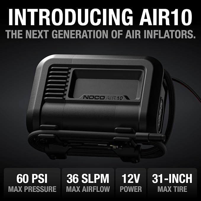 NOCO AIR10: UltraFast 10A Tire Inflator - 12V Portable Air Compressor Pump - Image 2