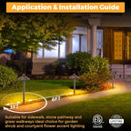 Gardencoin Solid Brass Low Voltage Pathway Lights, 12V AC/DC Heavy Duty LED - Image 5