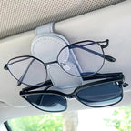 KIWEN Sunglasses Holder for Car Visor, Magnetic Leather Sunglass Eyeglass - Image 8