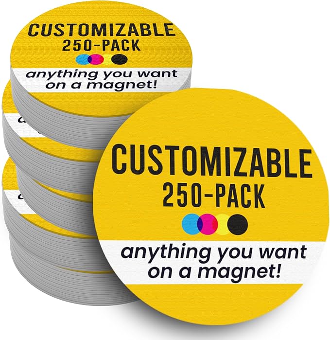 Magnet Me Up Customizable 30 Mil Round Magnet- 6”, 250 PK Weatherproof Car by MagnetMeUp