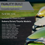 Premium Ceramic Rear Brake Pads Compatible - Image 3