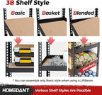 HOMEDANT 5 Tier Laminated Boltless Heavy Duty Garage Storage Adjustable Wide - Image 4