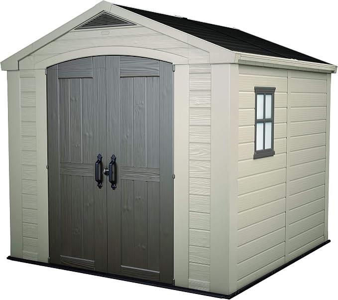 Keter Factor 8x8 Foot Large Resin Outdoor Shed by Keter