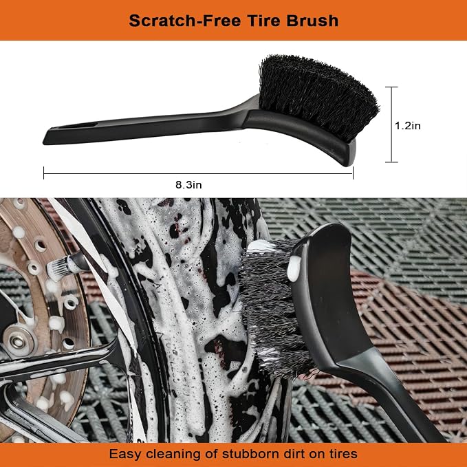Motorcycle Cleaning Brush Kit 6 Pack - Image 4