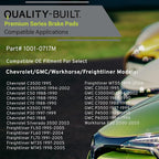 Premium Semi-Metallic Front Brake Pads Compatible - Image 3