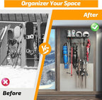 PLKOW Wall-Mounted Ski Rack, Skis Storage Rack - Image 9
