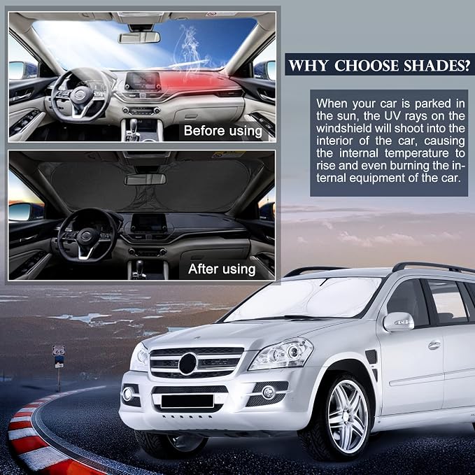 for GLC300 Windshield Sun Shade Foldable Sunshade - Image 7