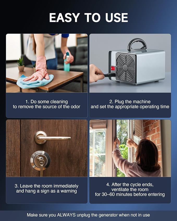 CREWORKS Ozone Odor Machine, Commercial Ozone Generator Air Purifier - Image 4
