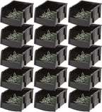 IRIS USA Stackable Bins, 5.5 x 4.5 x 3 inch, Plastic Hanging Open Front Shelf by IRISUSA