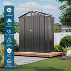 IKERY 5X3 FT Metal Outdoor Storage Shed, Tool Shed - Image 7