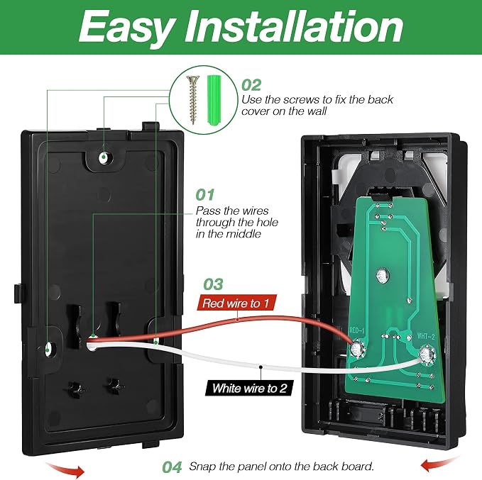 Multifunction Control Panel, Wired Replacement Panel Wall Keypad Button - Image 4
