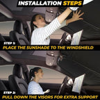 Tesla Windshield Sun Shade for Model – XX-Large 56" x 36", Foldable Front - Image 4