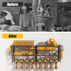 Wall Mount Power Tool Organizer, 4 Layer 8 Drill Hangers Storage Rack, Tool - Image 3