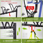 5 Bikes Floor Stand, Adjustable Bicycle Parking Rack - Image 3