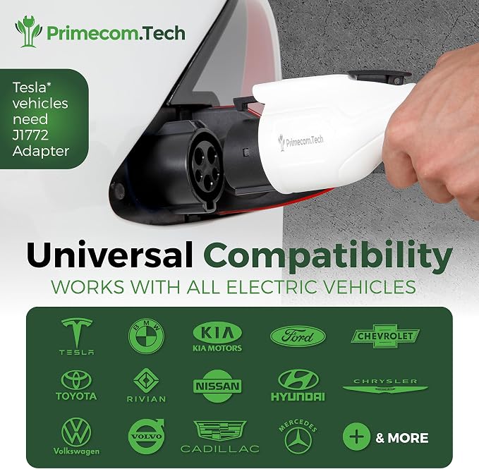 PRIMECOM 80 Amp 22KW 220Volt Level-2 18ft to 50ft Cord Lengths 20X Fast Smart - Image 4