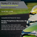Premium Semi-Metallic Rear Brake Pads Compatible - Image 3