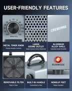 CREWORKS Ozone Odor Machine, Commercial Ozone Generator Air Purifier - Image 5