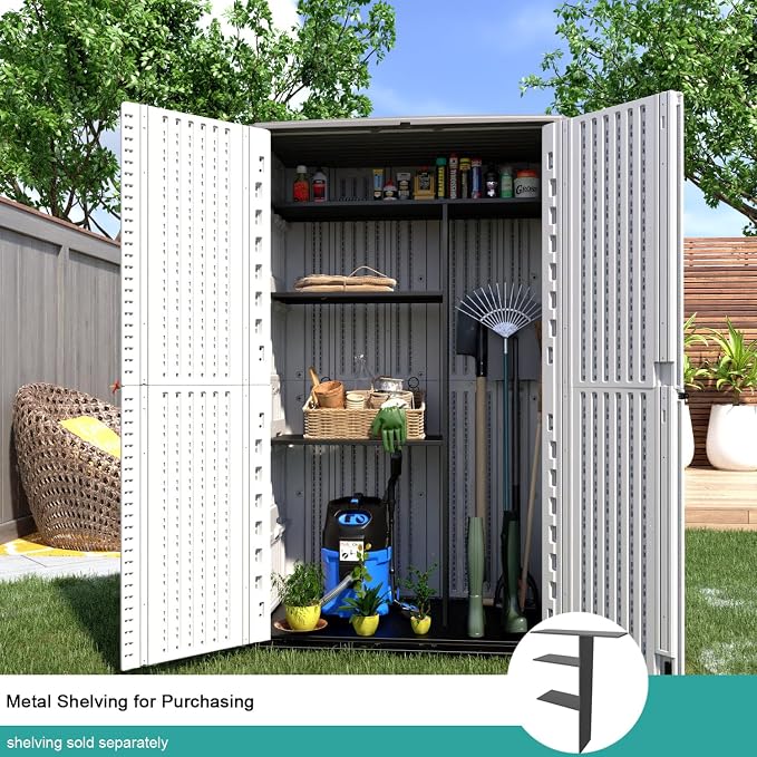 Outdoor Storage Shed, KINYING Outdoor Storage Cabinet Waterproof - Image 5