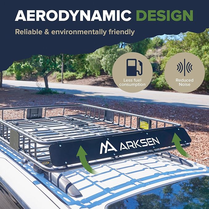 ARKSEN 30 x 50 x 6 Inch Universal Extra Wide 150LB Heavy Duty Roof Rack Cargo - Image 4