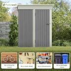 Patiowell 5x3 FT Outdoor Storage Shed, Garden Tool Shed - Image 5