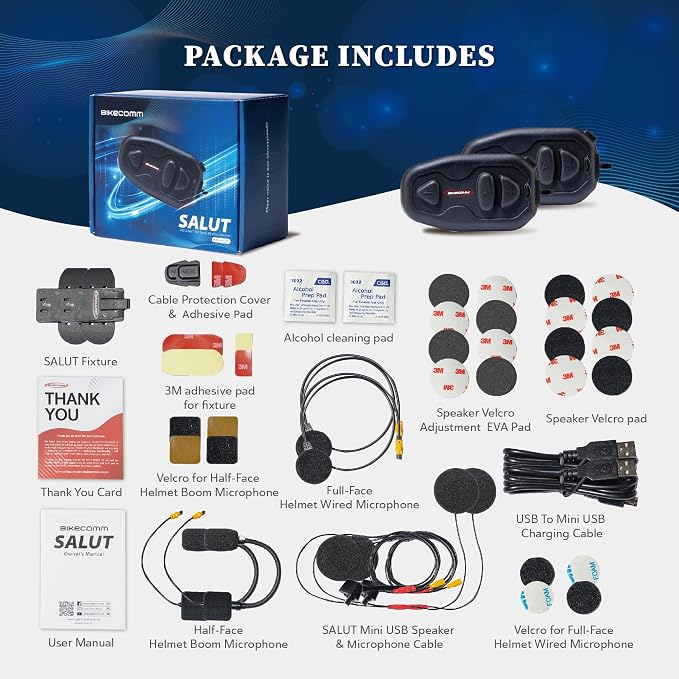 Salut Motorcycle Bluetooth Intercom Headset - Image 7