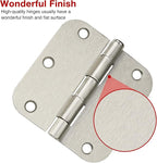 42 Pack Rounded Door Hinges Brushed Nickel 3.5 inch x 3-1/2", 5/8" Radius Heavy - Image 3