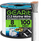 GEARit 8 Gauge Marine Electrical Primary Wire, 8 AWG Marine Grade Tinned Copper by GEARit
