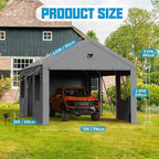 12x20 Carport, Heavy Duty Carport Canopy Garage - Image 2