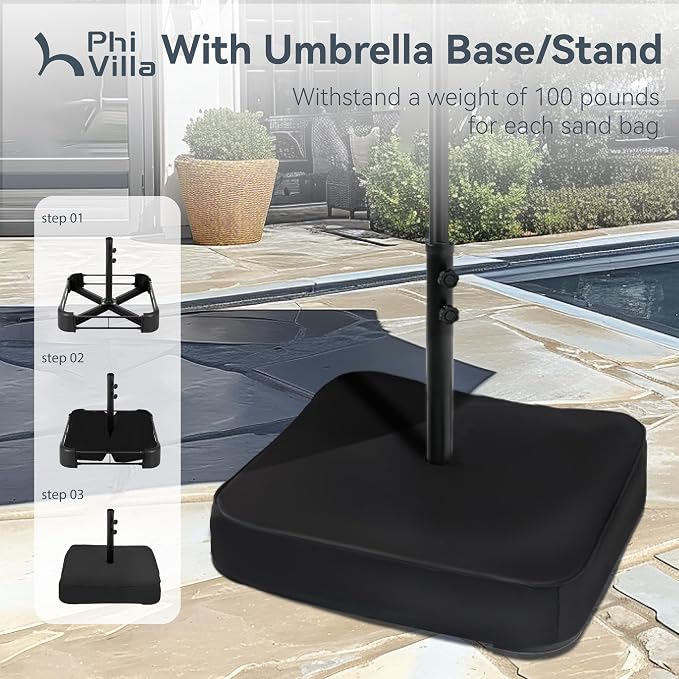 PHI VILLA 15ft Large Patio Umbrellas - Image 2