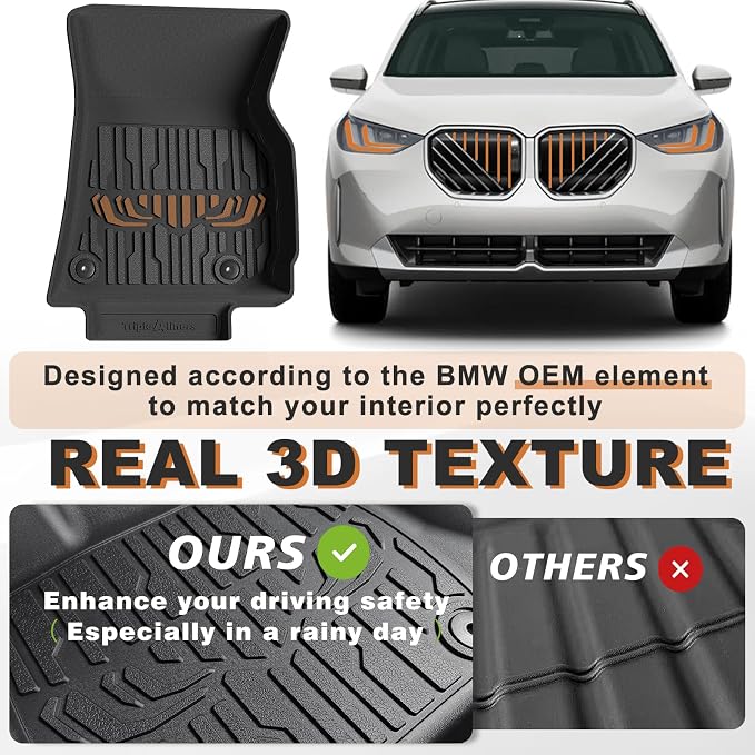 TripleAliners Floor Mats & Trunk Mat All Weather Liners Compatible - Image 6