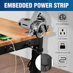 WORKPRO Adjustable Garage Workbench, Leveling Foot, 5 Heights, 1500 LBS Load - Image 6
