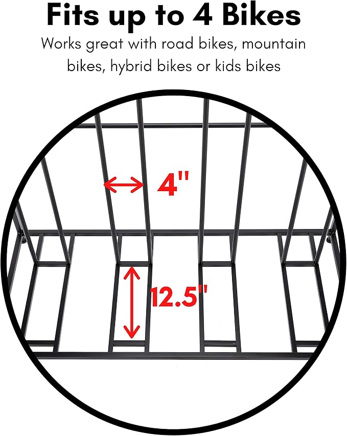 BIRDROCK HOME Bike Rack Garage Storage Floor Stand - Image 8