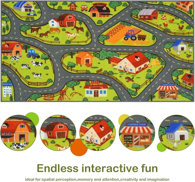 STARUIA Washable Kids Carpet Playmat Rug - Image 4
