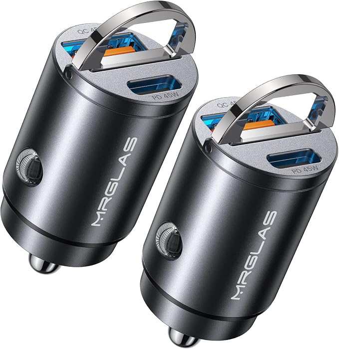 MRGLAS 2-Pack 90W USB C Car Charger, Car Charger Fast Charging Adapter PD+QC3.0 by MRGLAS