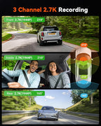 Vantrue E360 Plus 3 Channel 360 Degree WiFi Dash Cam, Dual STARVIS 2, - Image 2