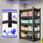 Metal Garage Shelving Unit, 15.7"D x 40"W x 78"H Steel Shelving, 3000 lbs - Image 5