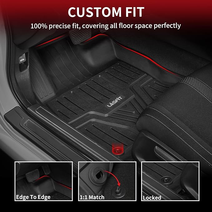 LASFIT Floor Mats for Honda Civic Sedan 2016-2021 & Hatchback 2017-2021 & Coupe - Image 2