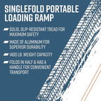 EZ-ACCESS TRAVERSE Singlefold Portable Loading Ramp Heavy Duty Aluminum Safe - Image 5