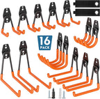 BONTEC Heavy Duty Garage Hooks, Anti-Slip Coated Black Steel by BONTEC