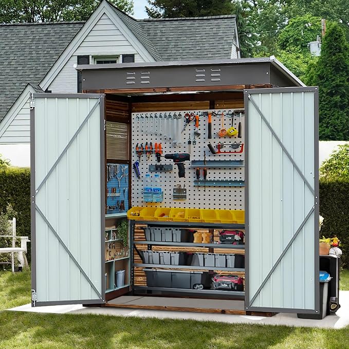 MyVoice 3x5 FT Wooden Outdoor Storage Shed - Image 9