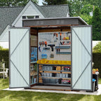 MyVoice 3x5 FT Wooden Outdoor Storage Shed - Image 9