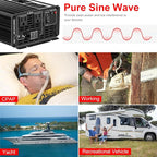 Xijia 1500W Pure Sine Wave Inverter DC 72V to AC 120V 60HZ Solar Converter - Image 4