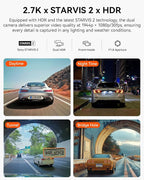 Vantrue N2X 2.7K Uber Dash Cam Front and Inside, 5G WiFi Dual Dash Camera - Image 2