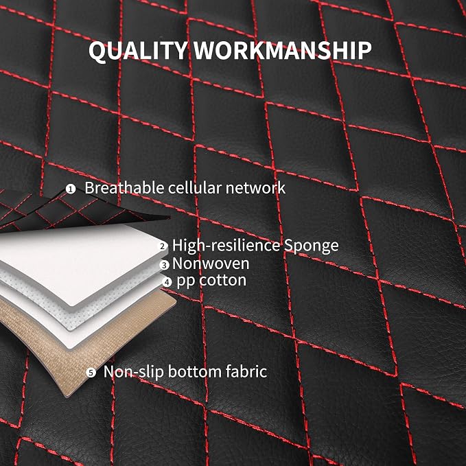 Car Seat Cover, Breathable and Waterproof Leather Seat Covers, Luxury PU - Image 7