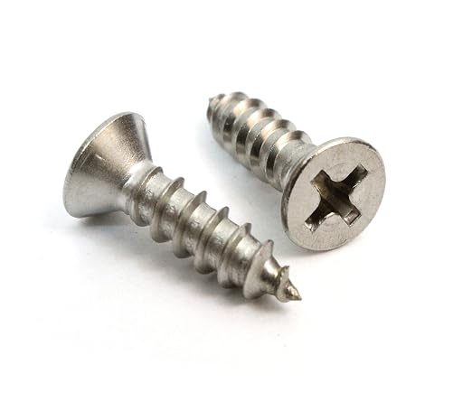 #4 x 3/4" Stainless Flat Head Phillips Wood Screw, 18-8 Stainless Steel Screws by BoltDropper