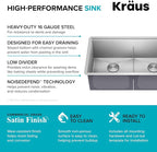 KRAUS Kore 33-Inch Undermount Workstation 16 Gauge Double Bowl Stainless Steel - Image 12