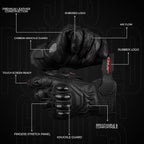 J.A.G. Leather Motorcycle Gloves - Image 4