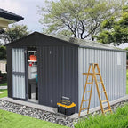 IKERY Extra - Large Galvanized Steel Storage Shed - 11' x 12.5' - Image 8